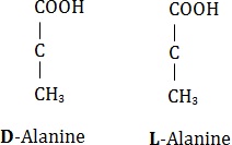 D and L configurations of amino acids